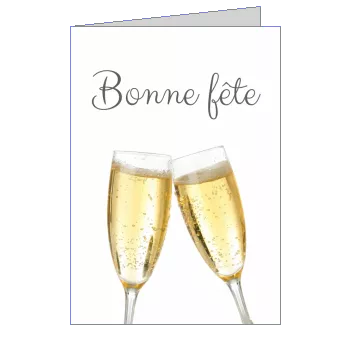 Carte Maman Champagne Fete Elegant à imprimer