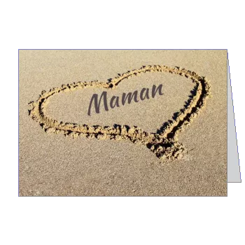 Carte Maman Fete Coeur Mer à imprimer
