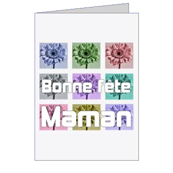 Carte Maman Fete Fleur à imprimer
