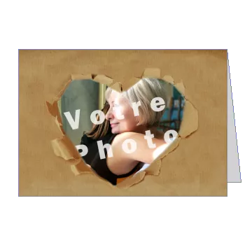 Carte Grand Mere Fete Coeur avec photo virtuelle