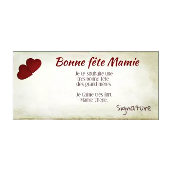 carte grand mere fete coeur jaune rouge 