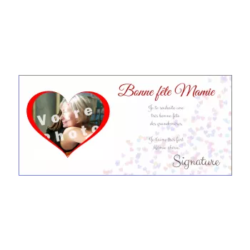 carte grand mere fete coeur rouge 
