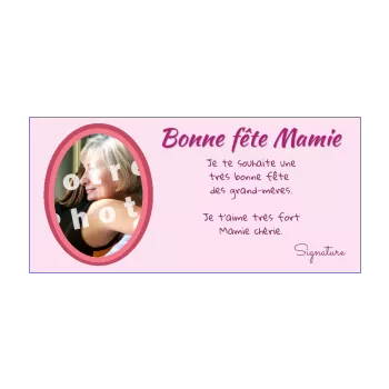 carte grand mere fete rose 