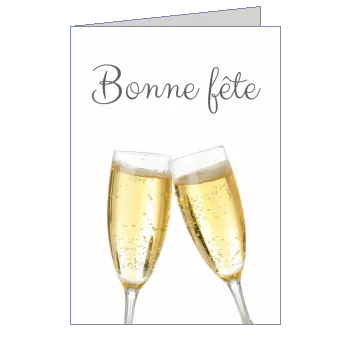 Carte Papa Champagne Fete Elegant à imprimer