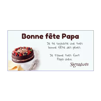 carte papa fete chocolat gateau marron 