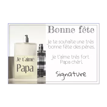 carte papa fete parfum gris 