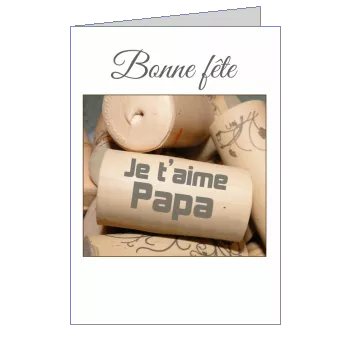 Carte Papa Champagne Fete Vin à imprimer