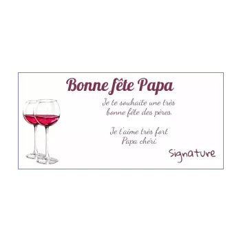 carte papa fete mauve vin 