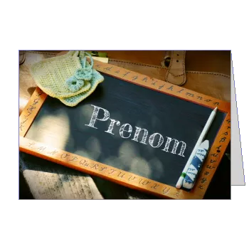 Carte Voeux Fete Ardoise Prenom à imprimer