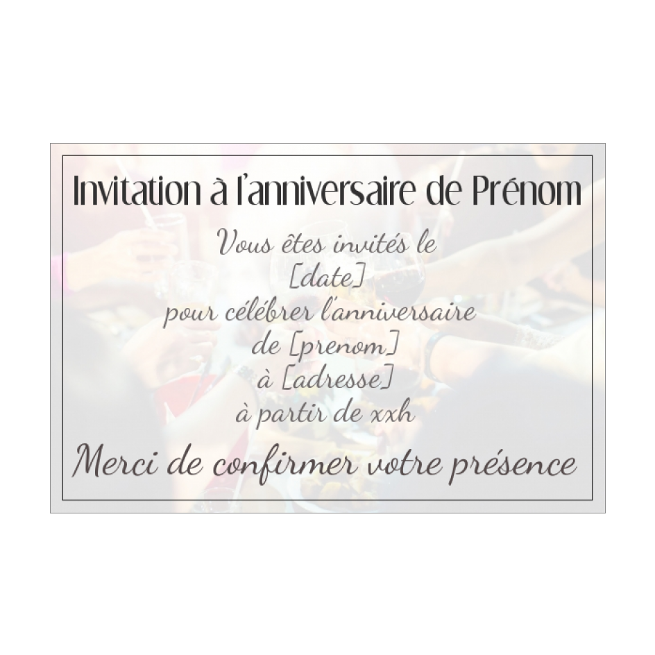 Carte Invitation Anniversaire Champagne Biere Vin Gratuit A Imprimer Carte 2698