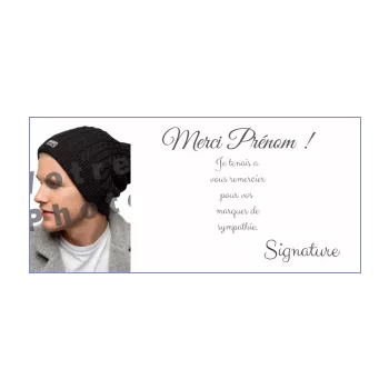 carte remerciement blanc merci 