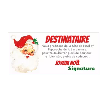 carte joyeux voeux noel pere noel rouge 