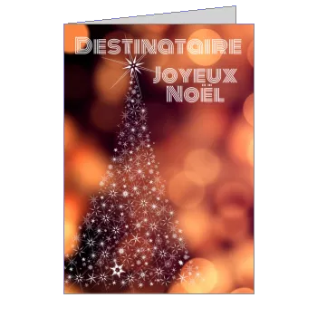 Carte Joyeux Voeux Noel Etoile à imprimer