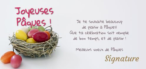 Carte Voeux Fete Paques Jaune à imprimer