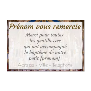 carte remerciement bapteme eglise merci 