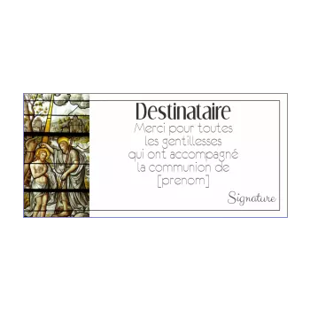carte remerciement communion dieu eglise merci 