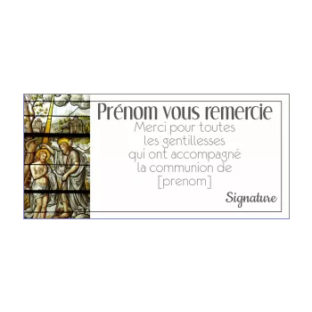 carte remerciement communion dieu eglise merci 