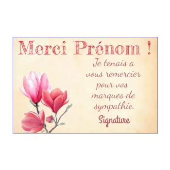 carte remerciement fleur merci rose rouge 