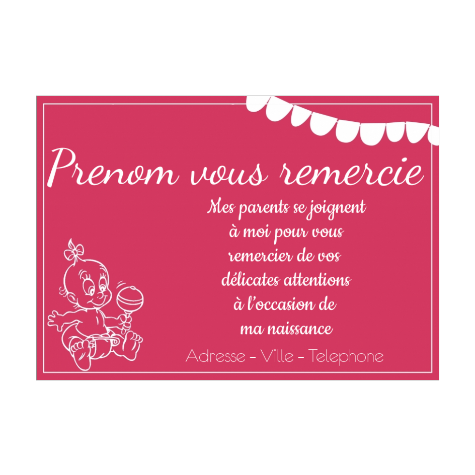 Carte Remerciement Naissance Bebe Rose Fille Gratuit A Imprimer Carte 800