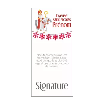 carte joyeux voeux cheval saint nicolas animaux 