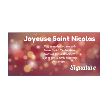 carte joyeux voeux saint nicolas etoile orange 
