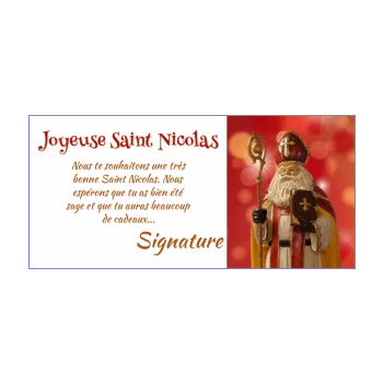 carte joyeux voeux saint nicolas rouge 