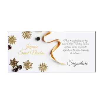 carte joyeux voeux saint nicolas etoile ruban 