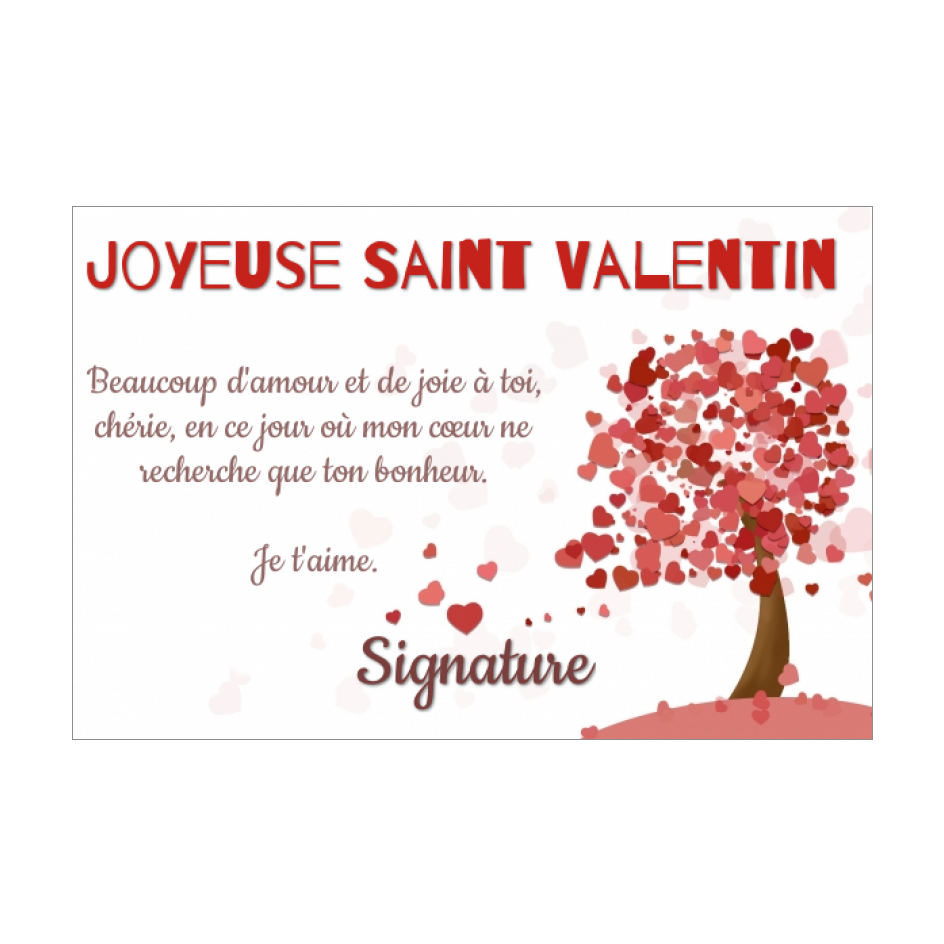 Carte Voeux Saint Valentin Coeur Arbre Gratuit A Imprimer Carte 1715