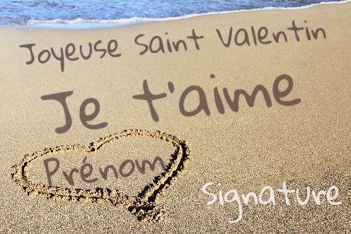 Carte Voeux Saint Valentin Coeur gratuit à imprimer