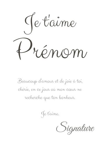 Verso Carte Voeux Saint Valentin Elegant à imprimer