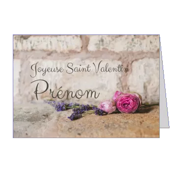 Carte Voeux Saint Valentin Elegant à imprimer