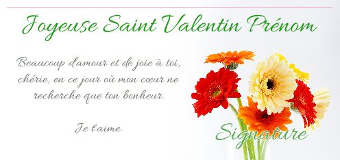 Carte Voeux Saint Valentin Fleur gratuit à imprimer