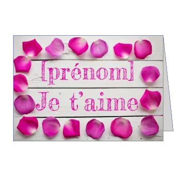 Carte Voeux Amour Fleur Mauve à imprimer