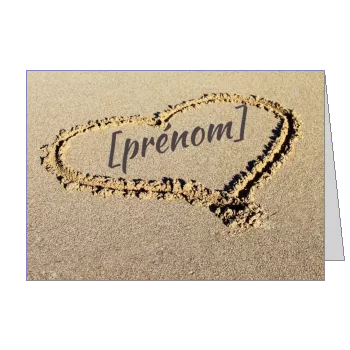 Carte Voeux Coeur Amour Marron virtuelle