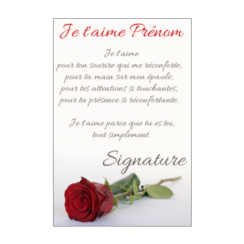 Carte De Sentiments Et Amour A Imprimer Gratuit