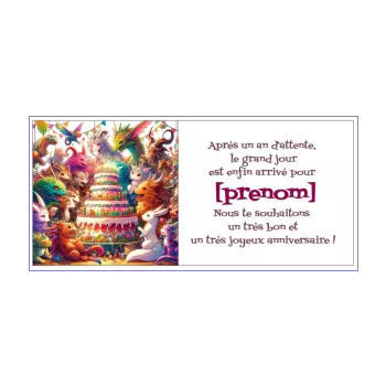 carte joyeux anniversaire manga enfant gateau pokemon animaux 