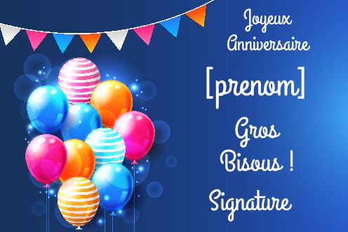 Carte Joyeux Anniversaire Enfant Ballon Bleu Gratuit A Imprimer Carte 3402