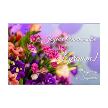 Carte Joyeux Anniversaire Bouquet Fleur Rose Gratuit A Imprimer Carte 3987
