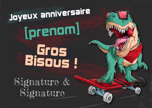Carte Joyeux Anniversaire Dinosaure Enfant gratuit à imprimer