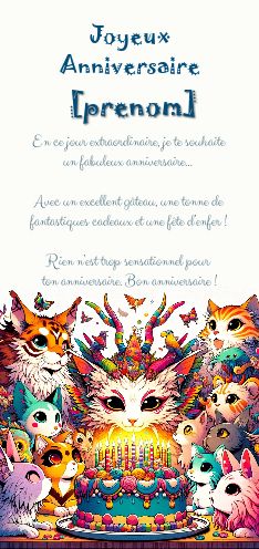 Carte Joyeux Anniversaire Manga Bougie gratuit à imprimer
