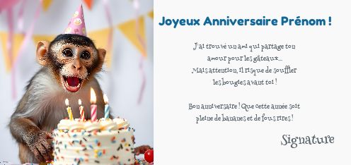 Carte Anniversaire Humour Bougie Gateau gratuit à imprimer