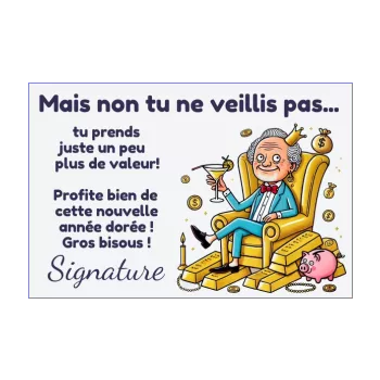 carte anniversaire humour cochon homme 