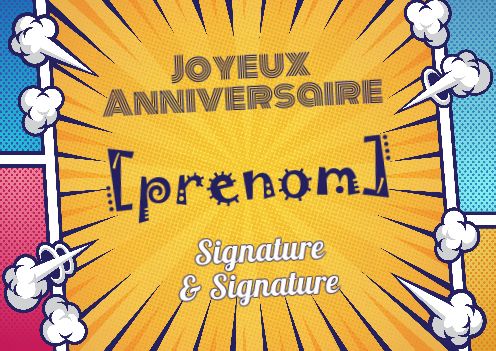 Carte Joyeux Anniversaire Manga Dessin virtuelle gratuit