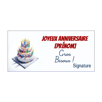 carte joyeux anniversaire jouet bougie enfant gateau 