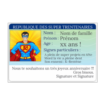 Carte Anniversaire Carte Identite 40 Ans Gratuit A Imprimer Carte 32