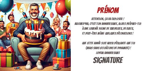 Carte Anniversaire Cadeau Humour Bougie gratuit à imprimer