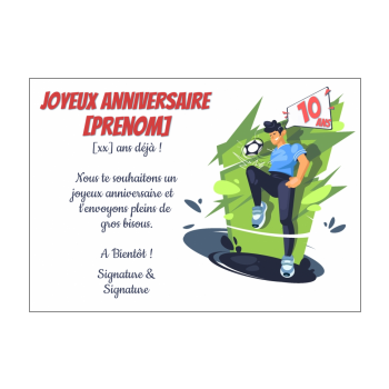 Carte Joyeux Anniversaire Football Enfant Sport Gratuit A Imprimer Carte 238