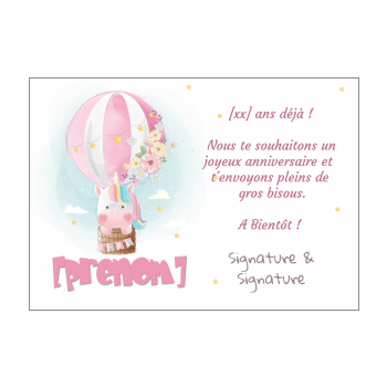 Carte Joyeux Anniversaire Licorne Enfant Rose Gratuit A Imprimer Carte 34