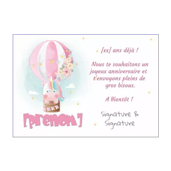 Carte Joyeux Anniversaire Licorne Et Arc-en-ciel : Envoyer une vraie Carte  Anniversaire Enfant dès 0,99€ - Merci Facteur