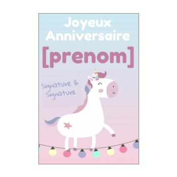 Carte D Anniversaire Licorne Gratuit A Imprimer Ou A Envoyer